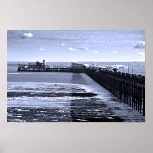 Poster Plage de la jetée de Southend on Sea Essex Anglete