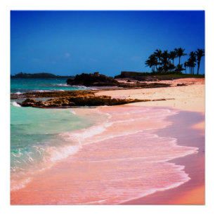 Poster Plage de l'eau de turquoise