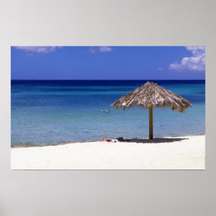 Poster Plage de Malmok, Aruba, Antilles néerlandaises