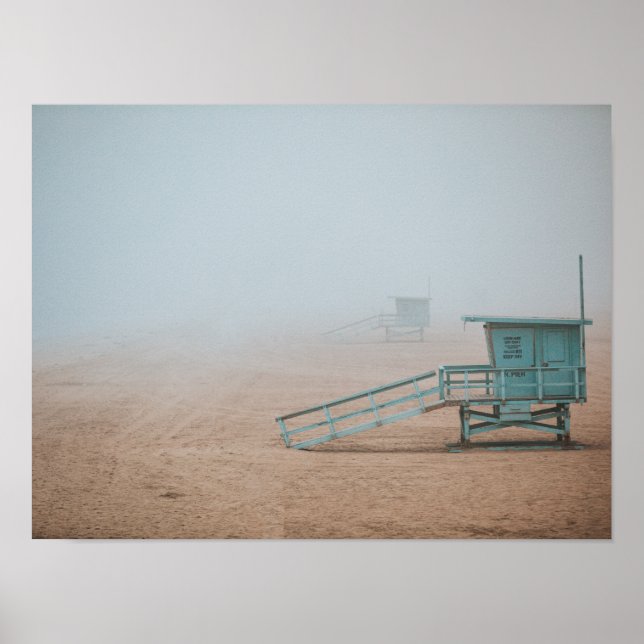 POSTER PLAGE DE MANHATTAN, CALIFORNIE, USA (Devant)