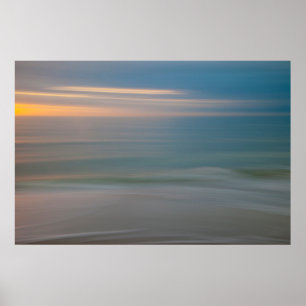 Poster Plage de mouvement floue Abstrait Floride, USA