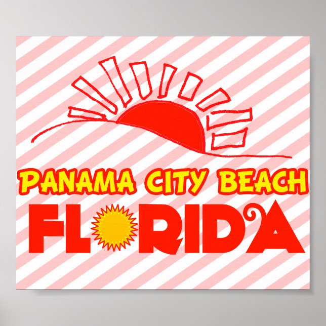 Poster Plage de Panama City, Floride (Devant)
