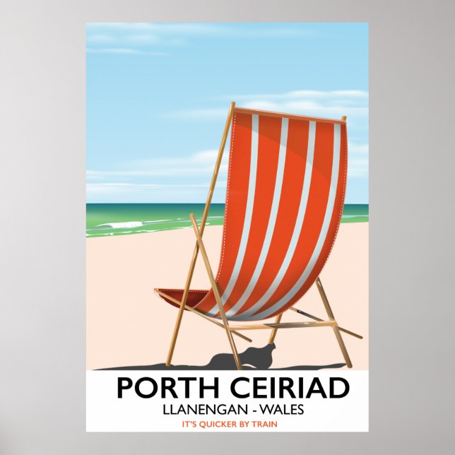 Poster Plage de Porth Ceiriad Wales (Devant)