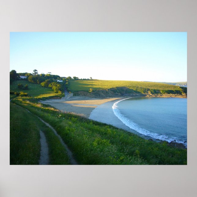 Poster Plage de Porthcurnick (Devant)