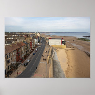 Poster Plage de Redcar depuis le Beacon