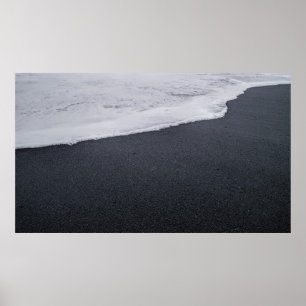 Poster Plage de sable noir