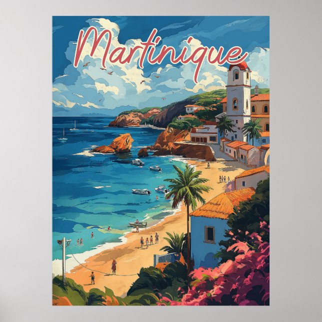 Poster Plage de Serene Martinique (Devant)