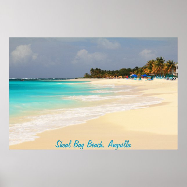 Poster Plage de Shoal Bay, Anguilla (Devant)