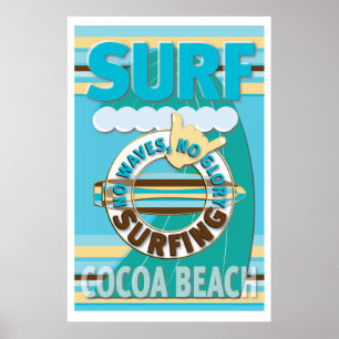 Poster Plage de surf Cocoa