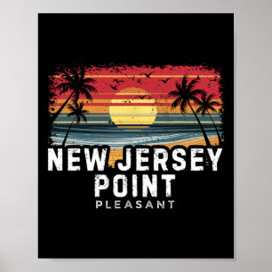 Poster Plage de surf de Point Pleasant au New Jersey