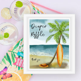 Poster Plage de surf - Jeu de Déchets