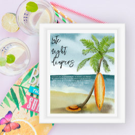 Poster Plage de surf - Late-forme nocturne