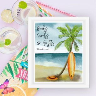 Poster Plage de surf - Livres cartes et cadeaux