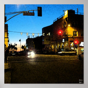 Poster Plage de Venise, la Californie