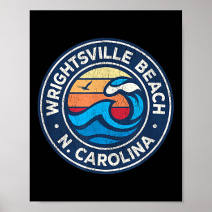 Poster Plage de Wrightsville Beach Caroline du Nord Nc Na
