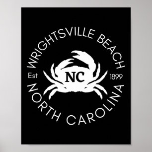 Poster Plage de Wrightsville Plage de crabe de Caroline d