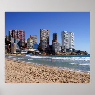 Poster Plage d'Est de Benidorm, l'Espagne