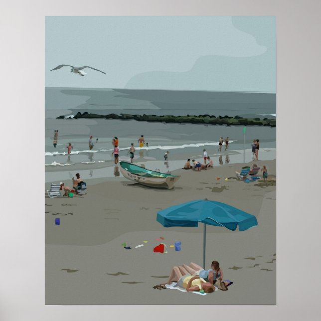 Poster Plage d'été (Devant)