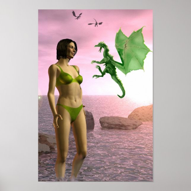 Poster Plage Dragon (Devant)