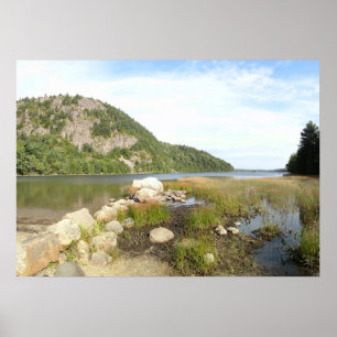 Poster Plage du lac Echo au parc national Acadia