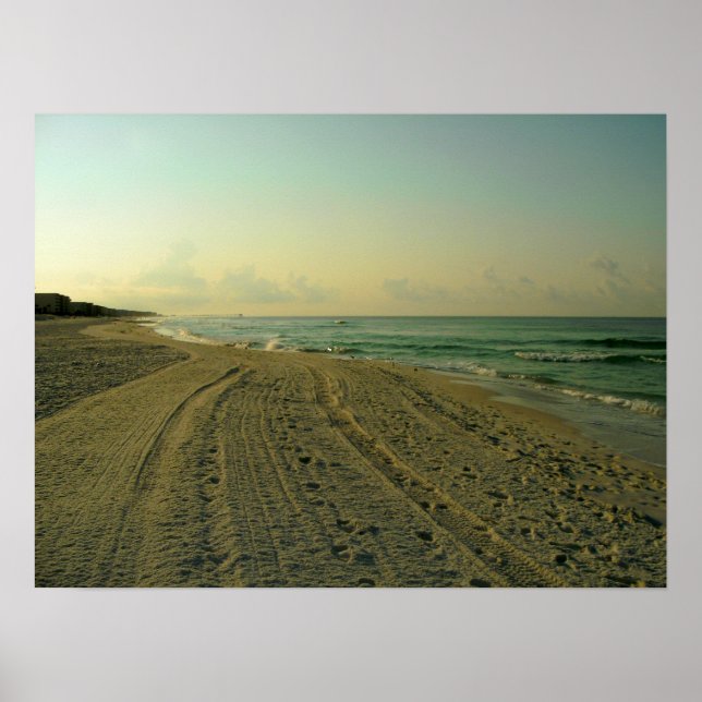 Poster Plage du matin (Devant)