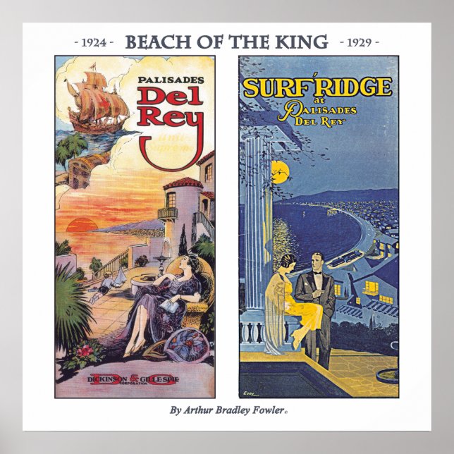 Poster Plage du Roi - Playa del Rey (Devant)