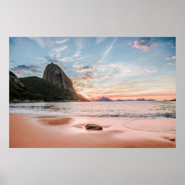 Poster Plage d'Urca à Rio de Janeiro, Brésil (Devant)