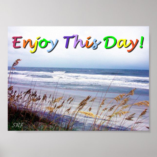 Poster Plage Enjoy (Devant)