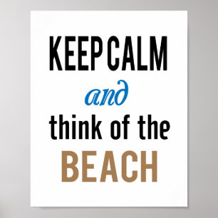Poster Plage Garde Calme