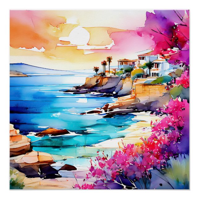 Poster "Plage isolée" (Devant)