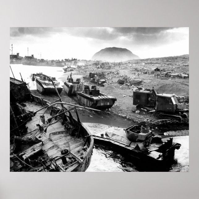 Poster Plage Iwo Jima (Devant)