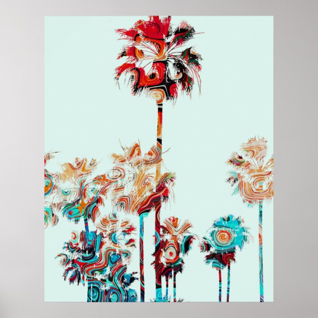 Poster Plage Palm Tree Design 243 (Devant)