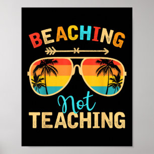 Poster Plage Pas Enseignant Mode Enseignant Hors Été Vaca