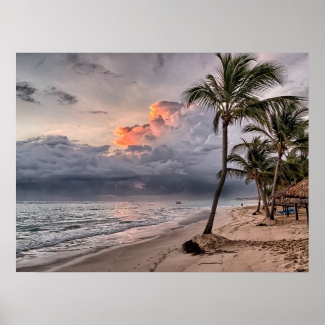 Poster Plage République Dominicaine, beau paysage (Devant)