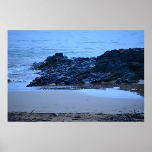 Poster Plage rocheuse (Devant)