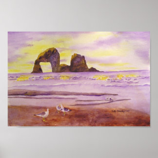 Poster Plage Rockaway