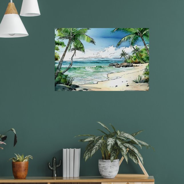 Poster Plage secrète de Maui (Salon 1)