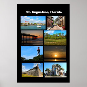 Poster Plage St Augustine, Floride