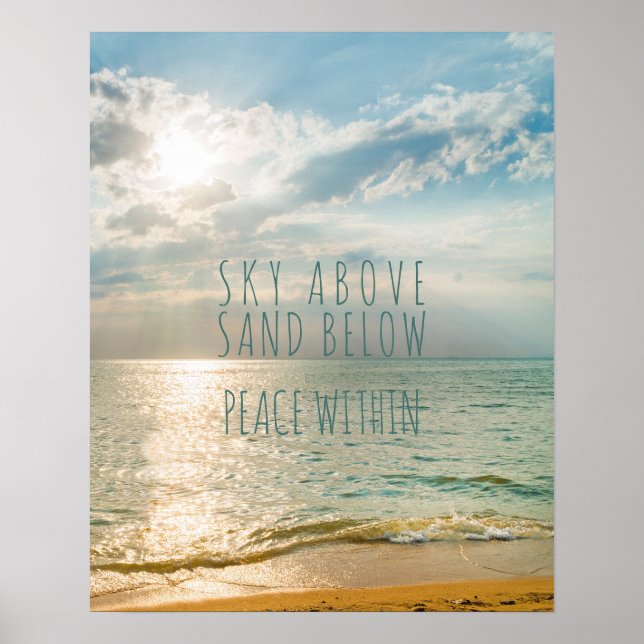 Poster Plage Sunrise Ciel au-dessus de la paix dans Inspi (Devant)