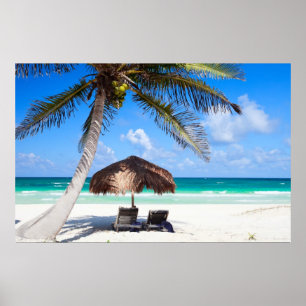 Poster Plage tropicale