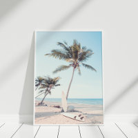 Plage tropicale avec planches