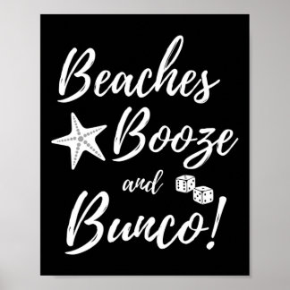 Poster Plages Alcool Et Bunco Dés Été