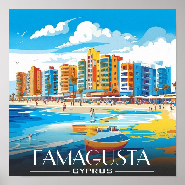 Poster Plages de Famagouste, Chypre en tournée (Devant)