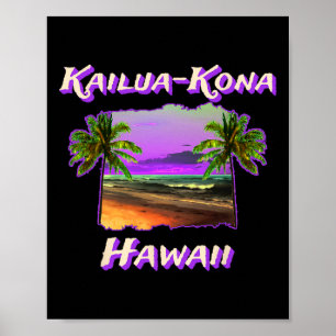 Poster Plages De Kailua-kona Hawaii 1