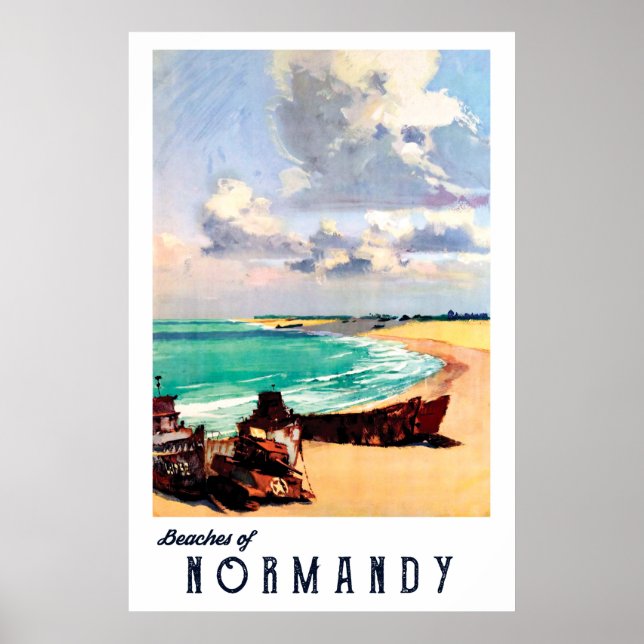 Poster Plages de Normandie, France (Devant)