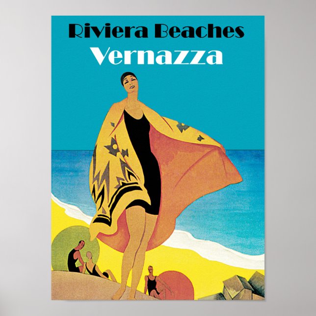 Poster Plages de Riviera ~ Vernazza (Devant)
