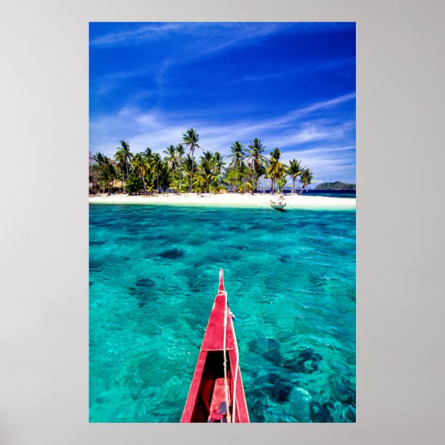 Poster Plages tropicales | El Nido, Philippines, Palawan (Devant)