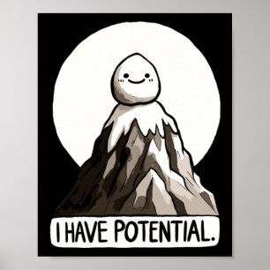 Poster Plaisanterie Physique - J'Ai Potentiel Rock Mounta