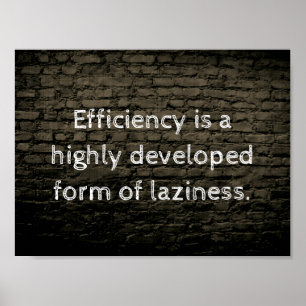 Poster plaisanterie sur l'efficacité