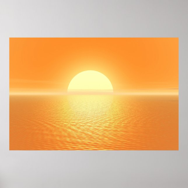 Poster Plaisir au coucher du soleil (Devant)